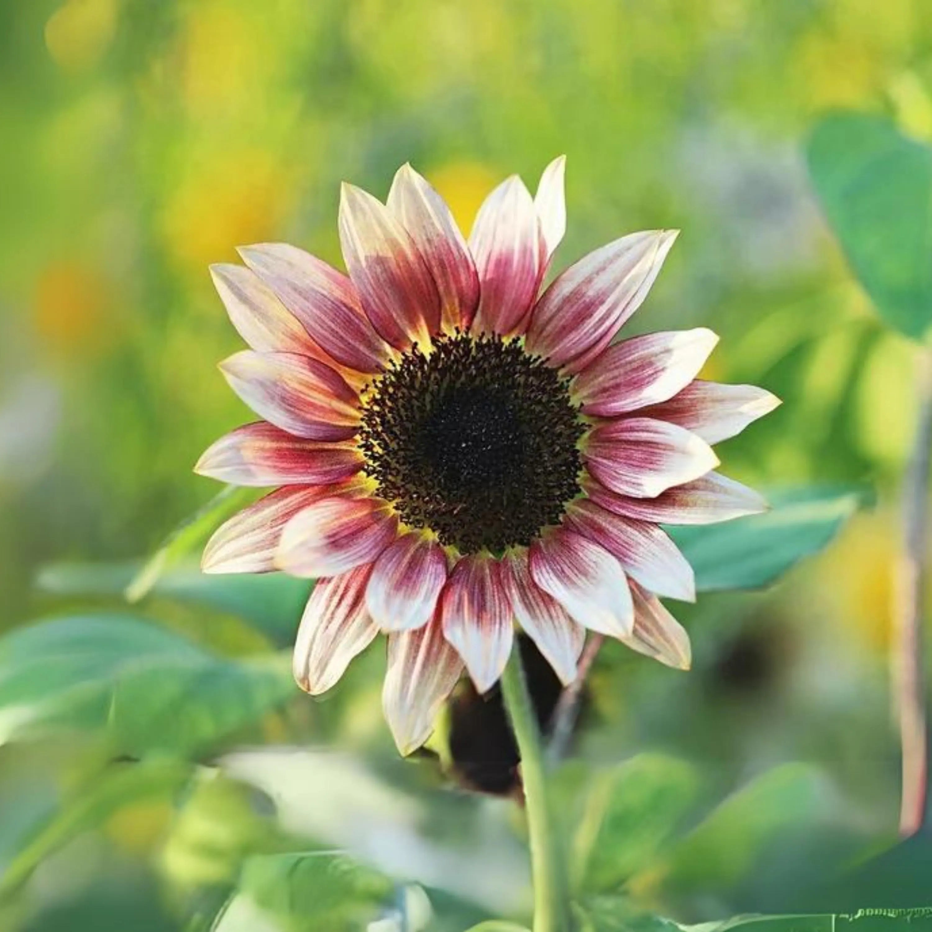 Cherry Rose Sunflower Seeds - Showy Blooms, Fast Growing, Attracts Pollinators, Drought Tolerant, Edible Seeds - Plant in Spring(4 Seeds)