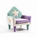 Children's Upholstered Accent Chair – Suitable for Playrooms or Nurseries – Made with Soft Fabric – 60 x 60 x 70cm