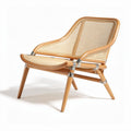 Rattan Lounge Chair for Indoor or Outdoor Use – Natural Material – 80 x 70 x 80cm