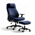 Ergonomic Office Chair with Ottoman for Comfort and Support – Fabric – 70 x 70 x 120cm