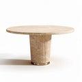 Marble Dining Table for Indoor Use – Marble and Metal Base – 80 x 80 x 75cm
