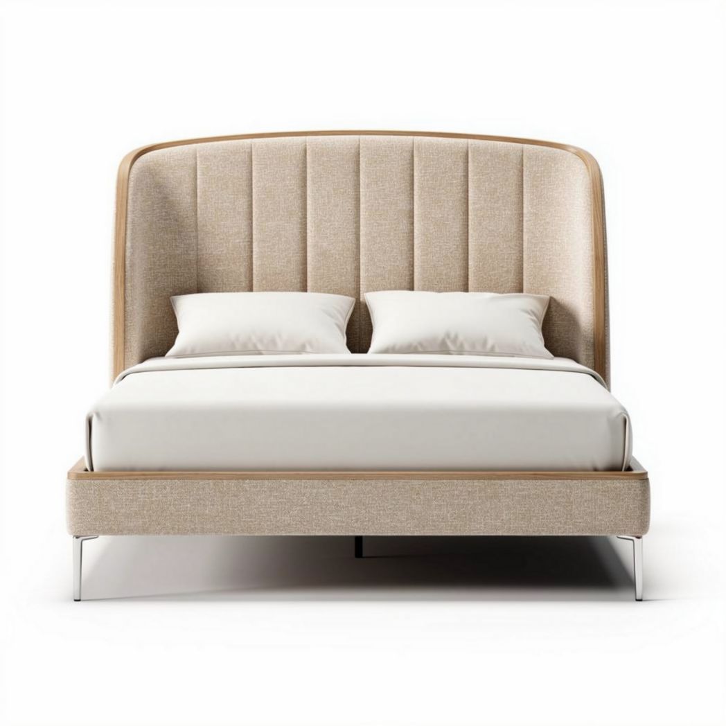 Fabric Upholstered Bed Frame – Designed for Bedroom Use – Main Material: Fabric and Metal – 200 x 160 x 100cm