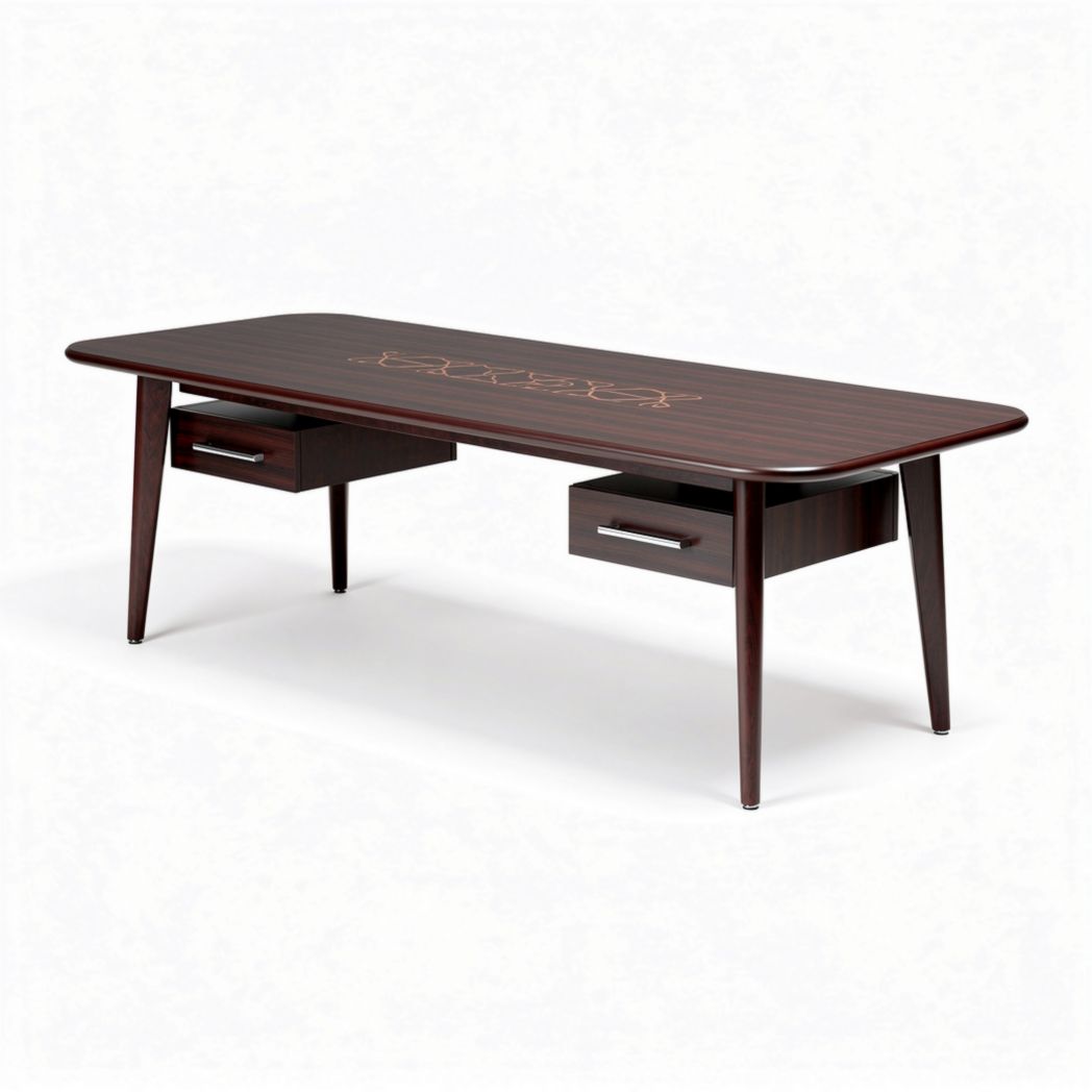 Wooden Coffee Table with Two Drawers for Living Room – 150 x 75 x 75cm