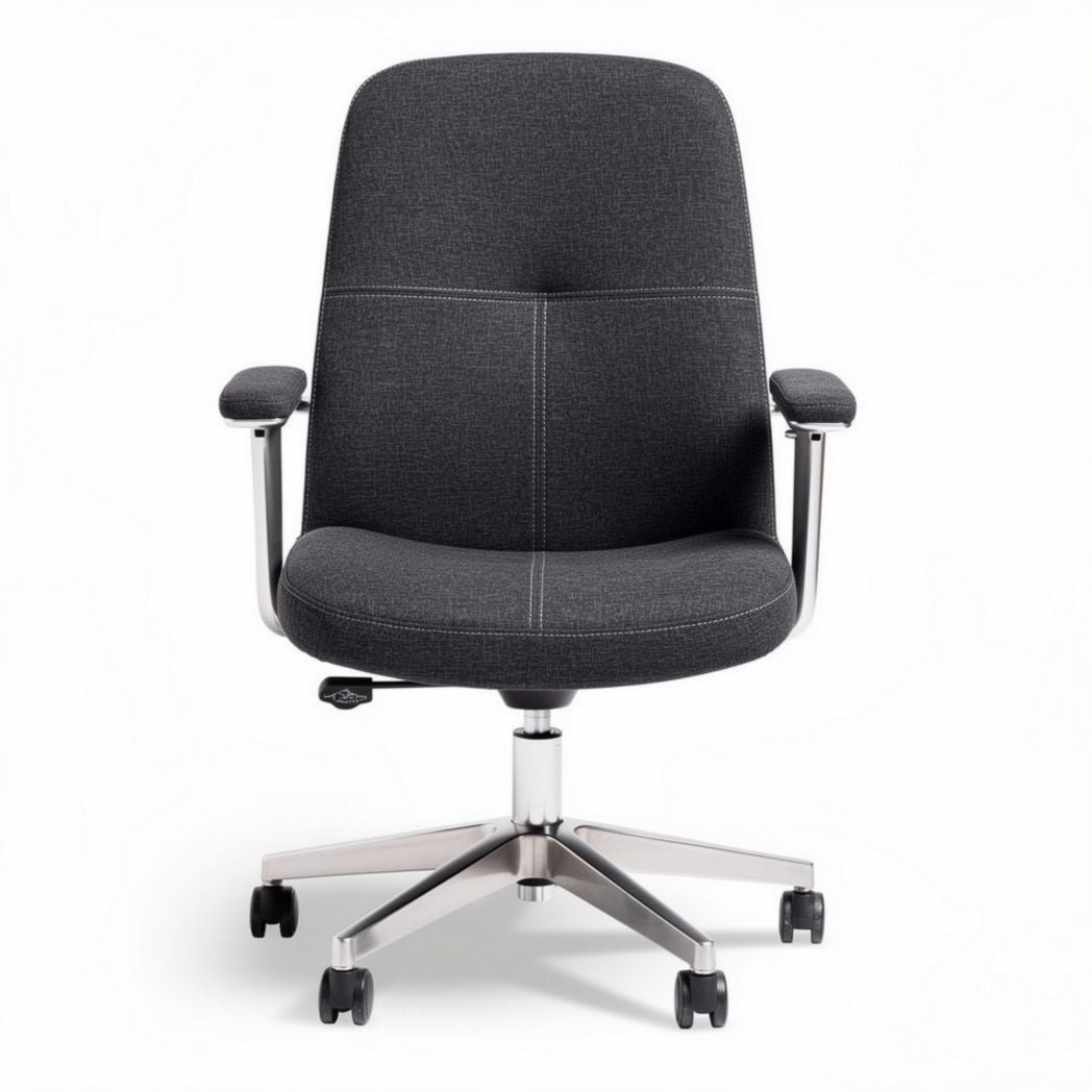 Ergonomic Office Chair for Comfortable Workspaces Fabric and Metal Construction 60 x 60 x 100cm