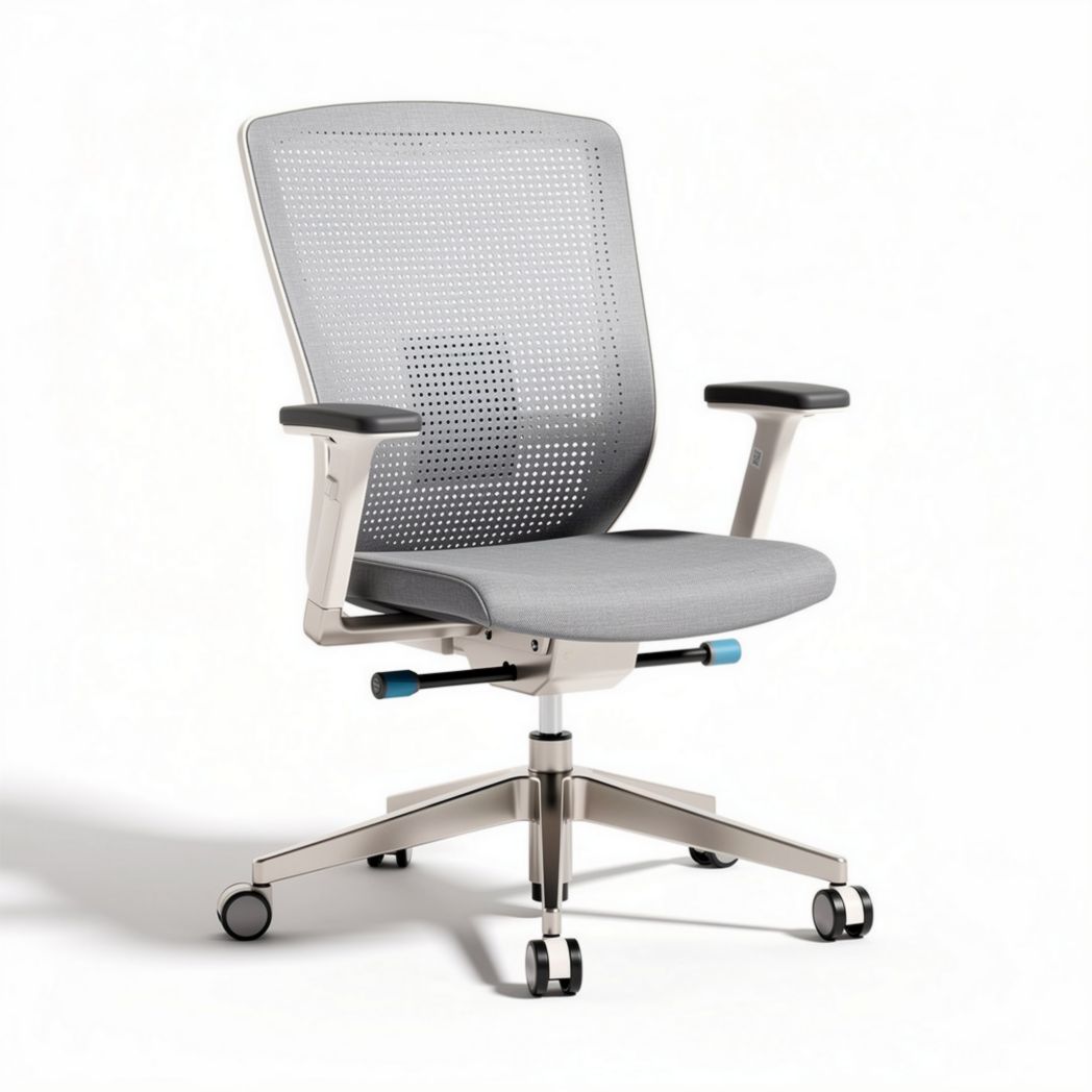 Mesh Office Chair with Adjustable Features for Ergonomic Support Made of Metal and Fabric 50 x 60 x 100cm