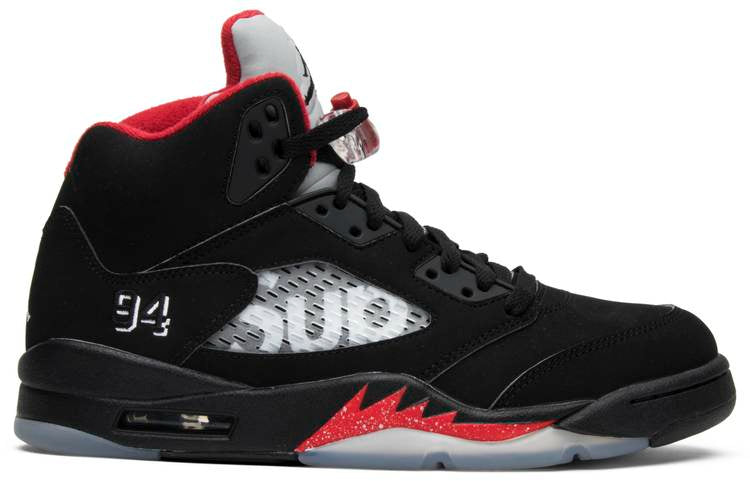 Supreme x Air Jordan 5 Retro  Black  824371-001