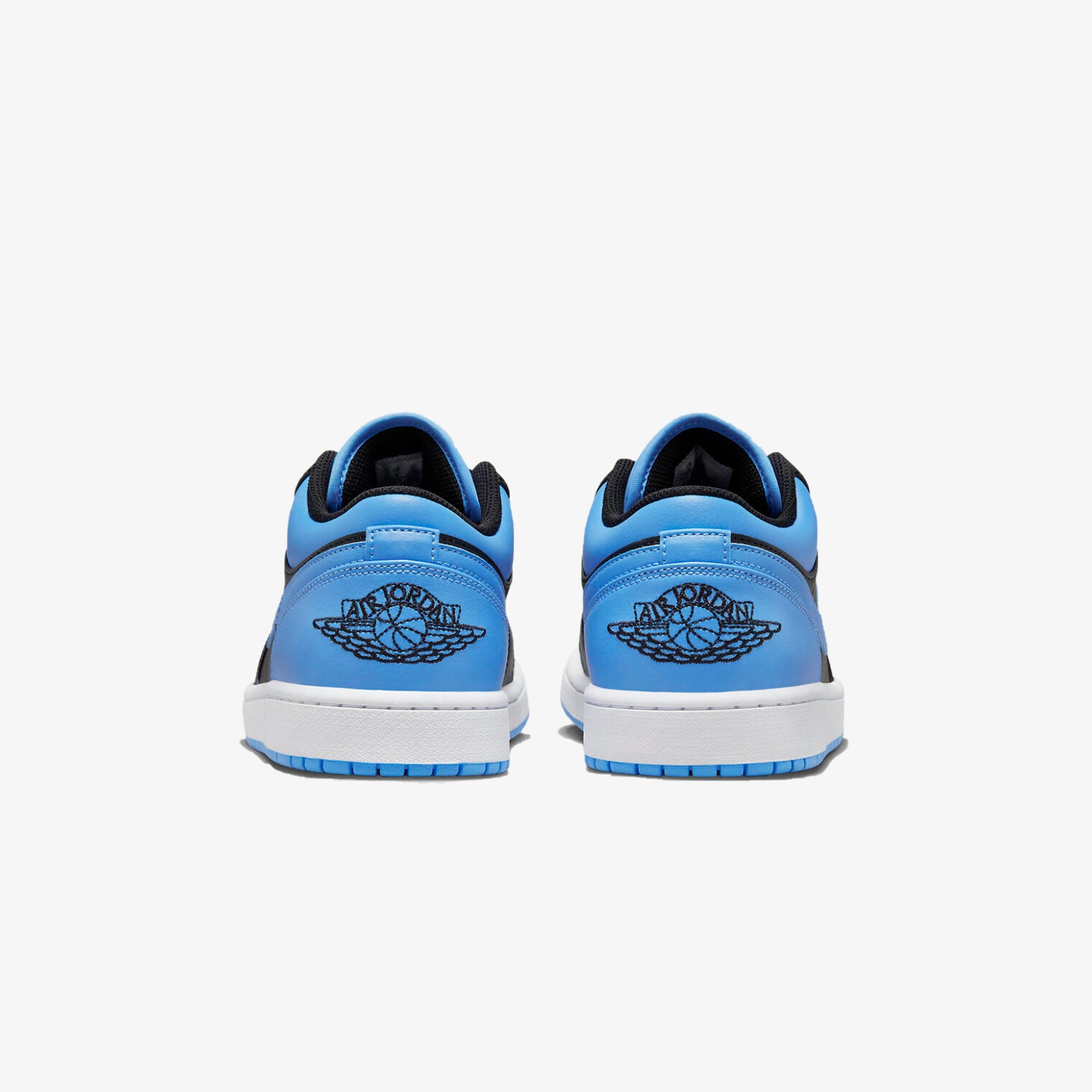 AIR JORDAN 1 LOW  BLACK/BLACK-UNIVERSITY BLUE-WHITE  (GS)