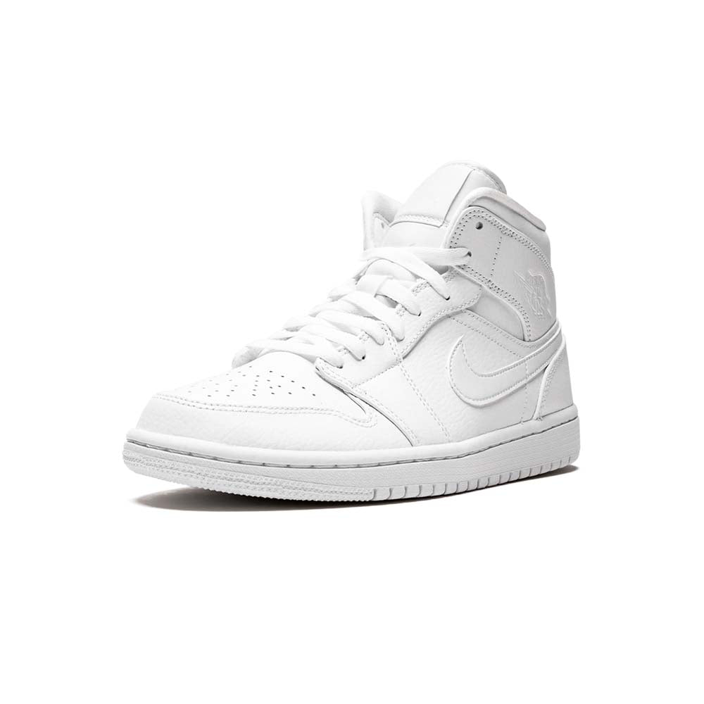 Air Jordan 1 Mid  Triple White  554724-129