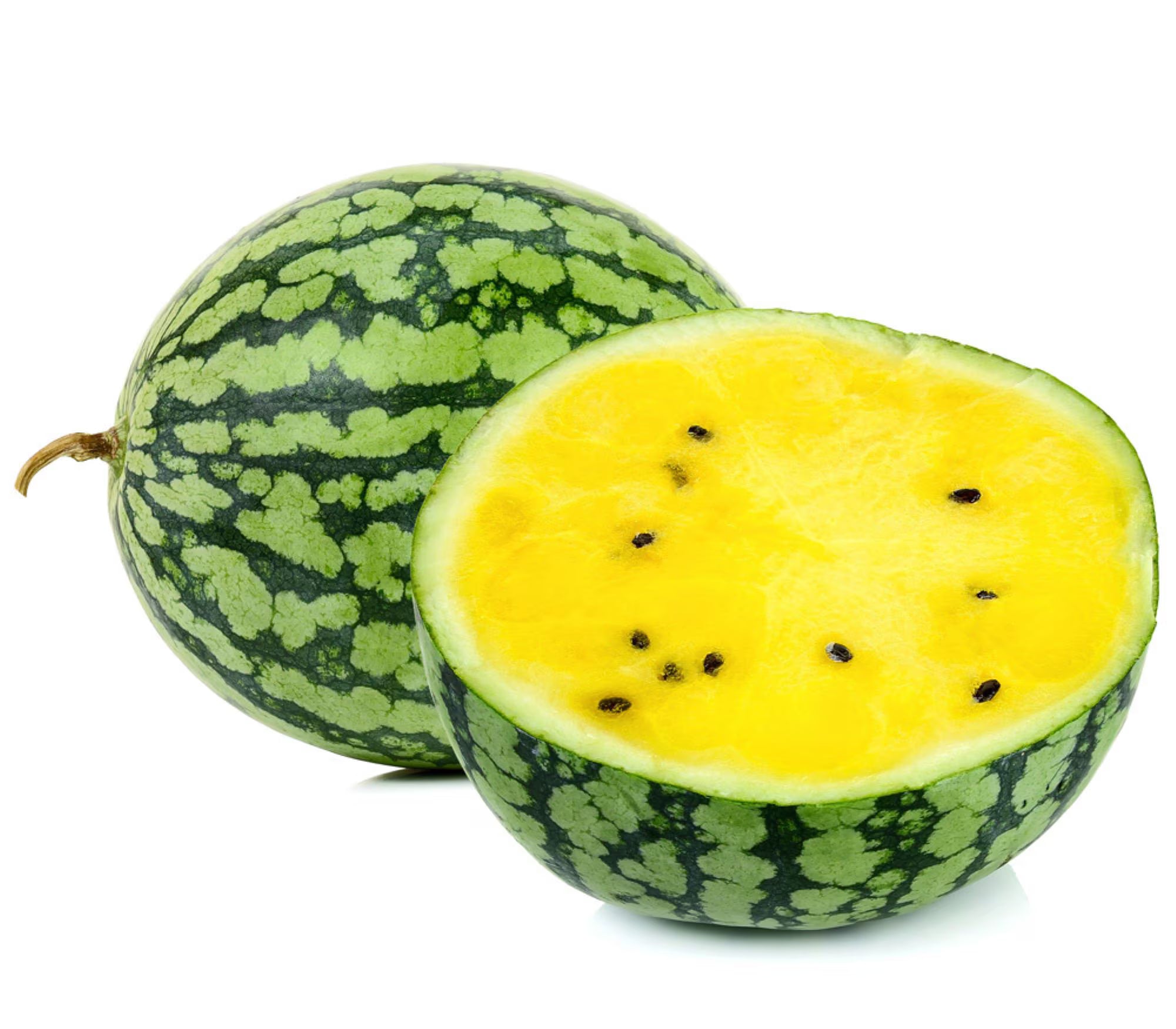 4/20/40 Yellow Petite Watermelon seeds - Sweet - Grown in USA ! Tasty ! Specialty !(4 Seeds)