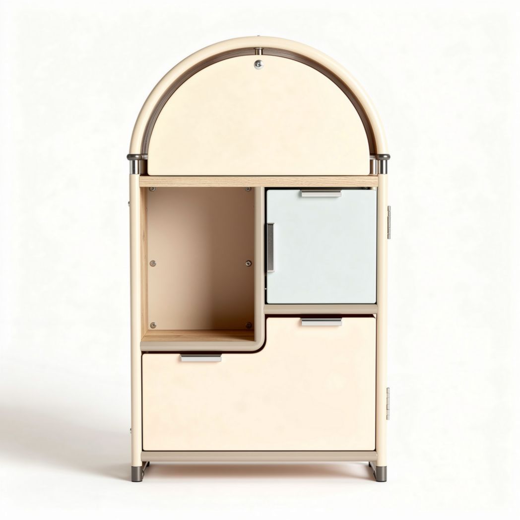 Wooden Kids Storage Cabinet with Open and Closed Compartments – 60 x 40 x 100cm
