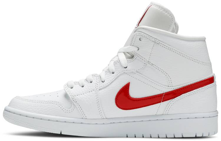 Air Jordan 1 Mid  White University Red  BQ6472-106