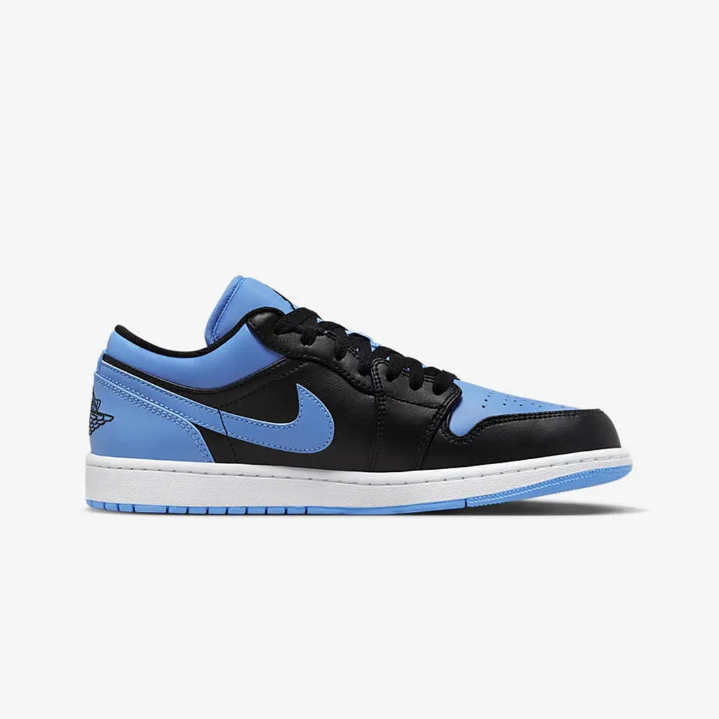 AIR JORDAN 1 LOW  BLACK/BLACK-UNIVERSITY BLUE-WHITE  (GS)