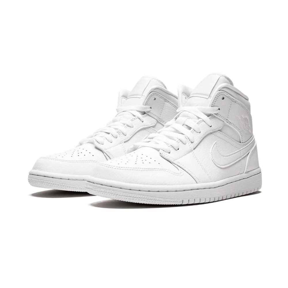 Air Jordan 1 Mid  Triple White  554724-129